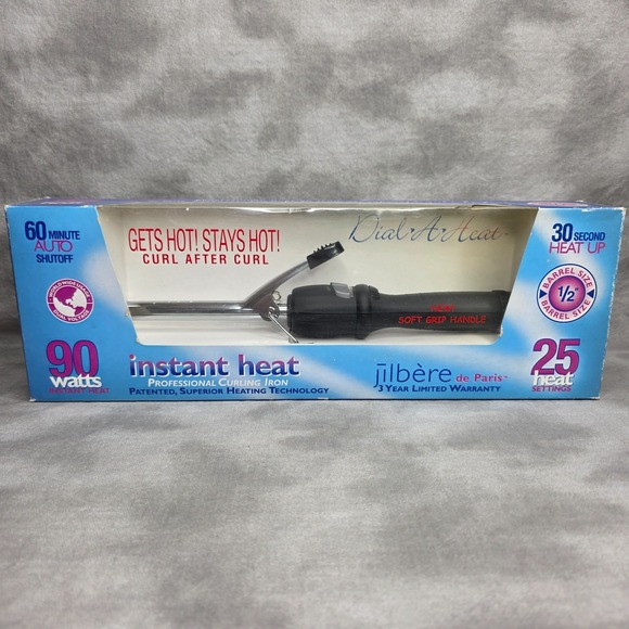 Jilbere De Paris Other - Jilbere de Paris Dial-A-Heat Instant Heat Curling Iron 1/2" Barrel Size, #JB50S